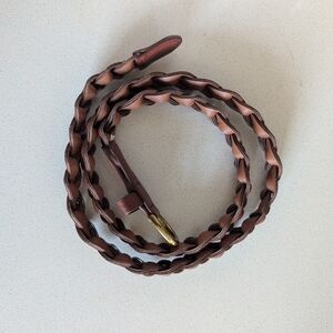 Brown Braided Leather Bracelet